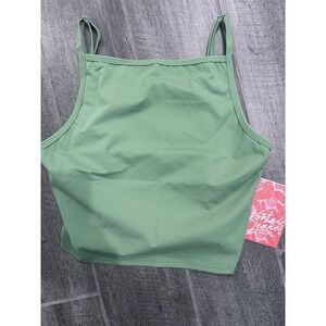Kortni Jeane Swim Top Bikini Tankini Size Large NWT Green
